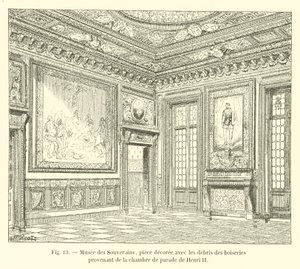 Museum of Sovereigns, room decorated with the remains of the woodwork from the parade chamber of Henry II by French School