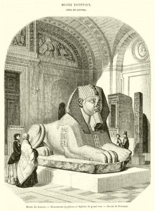 Louvre Museum, Egyptian Monuments, Pink Granite Sphinx by French School