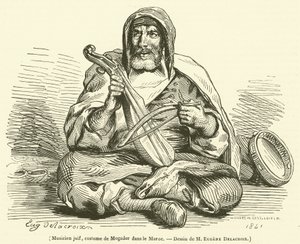 Jewish musician, costume of Mogador in Morocco by French School