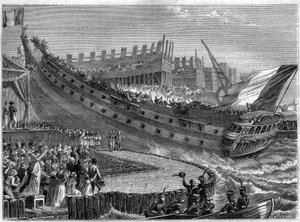 Napoleon (1769-1821) and Marie-Louise (1791-1847) at the Launch of 
