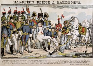 Napoleon wounded in Regensburg - image of Epinal by French School