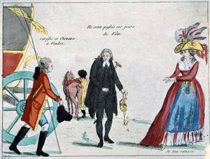 Nobility, Clergy, and Bourgeoisie Without Money, Caricature of the Revolution, Late 18th Century by French School