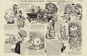 New studies on the toilet, Umbrellas and handkerchiefs by French School