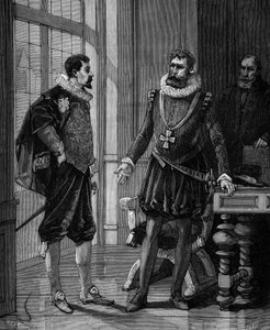 Olivier De Serres (1539 - 1619) French agronomist with Henry IV King of France (1553-1610) by French School