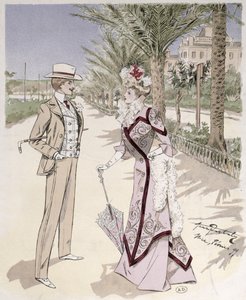 On the Promenade des Anglais, Nice, February 1899 by French School