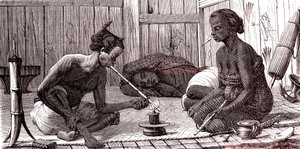 Opium Smokers in Malaysia by French School