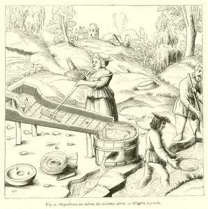 Gold Panners in the Mid-Sixteenth Century by French School