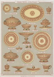 Page from the Catalogue of the Grand Depot of Porcelains, Faiences and Glassware