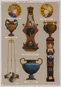 Page from the catalogue of the Grand Depot de Porcelaines, Faiences et Verreries