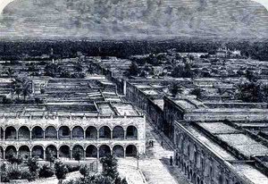 Panoramic View of Merida, from The Ancient Cities of the New World, by Claude-Joseph-Desire Charnay, pub. 1887 by French School