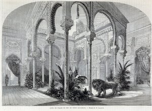 Parc du Montsouris: Interior of the Palais du Bey in Tunis at the World Exhibition of 1867