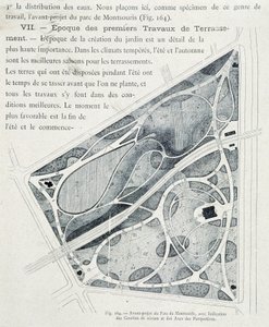 Parc du Montsouris: plan of the garden in advance by French School