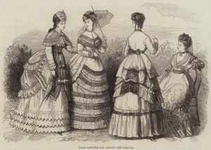 Paris Fashions for August by French School