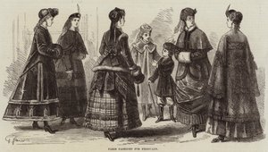 Paris Fashions for February (engraving) by French School