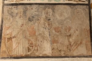 Parish Church of Our Lady of Solers. Interior. The Naves. Mural Paintings. (Detail) 16th Century (?)