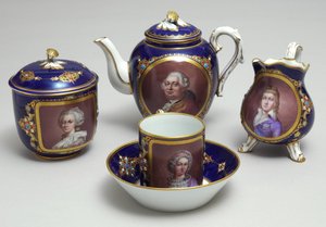 Part of a Tea Service Featuring Portraits of Louis XVI and Marie Antoinette, Sevres, France, c.1789
