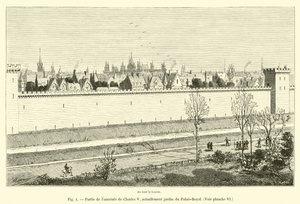 Part of the Enclosure of Charles V, Currently Palais-Royal Garden, See Plate VI by French School