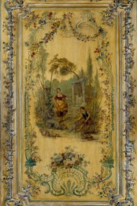 Pastoral scene, panel of the apartment of the Dauphine Marie Josephe of Saxony (1731-1767) by French School