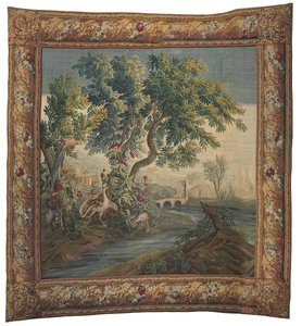 Pastoral Tapestry, Beauvais, Mid 18th Century by French School