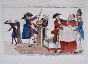 Patriot Scans: Commissioners Passing Clergy in a Press to Make Them Lose Weight, Late 18th Century