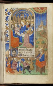 Pentecost and a Preaching Scene, Book of Hours (Use of Paris) by French School