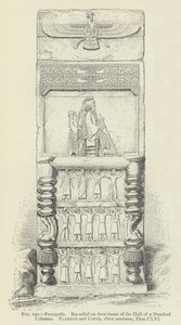 Persepolis, Bas-Relief on Door-Frame of the Hall of a Hundred Columns by French School