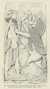 Persepolis, Combat of King with Griffin, Palace No 3 by French School