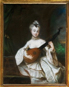 Lady with Guitar by Antoine Pesne