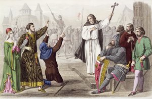 Peter the Hermit preaching during the First Crusade in 1095 by French School