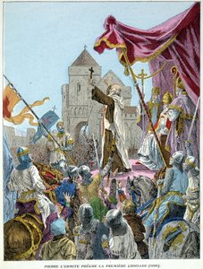 Peter the Hermit preaches the 1st Crusade in 1095 by French School