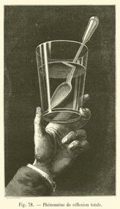 Phenomenon of Total Reflection (engraving) by French School