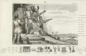 Philip II of France wins the Battle of Bouvines after prayer, 1214 by French School