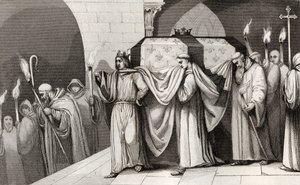 Philippe III the Bold Helps Carry His Father