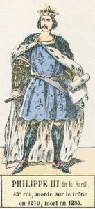 Philip III called the Bold, 45th King, Ascended the Throne in 1270, Died in 1285 (engraving) by French School