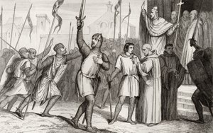Philippe I and Pope Urban II Rally Followers for the First Crusade in 1095, from 