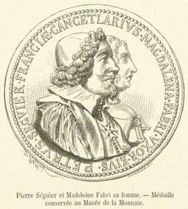 Pierre Seguier and Madeleine Fabri His Wife, Medal Preserved at the Monnaie Museum by French School