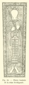 Tombstone of Queen Fredegonde by French School