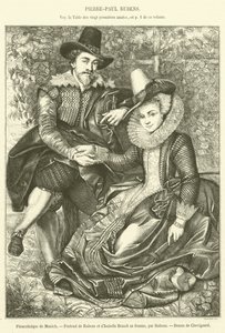 Pinacotheque of Munich, Portrait of Rubens and his wife Isabelle Brandt by French School