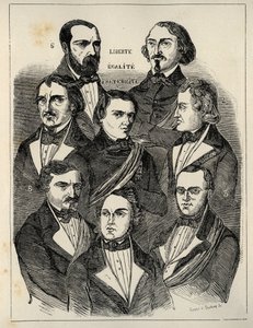 Electoral placard 1848 - French republican politicians by French School