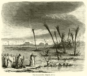 Plague of Locusts by French School