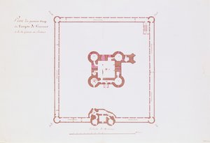 Plan for the first floor of the Donjon at Vincennes, 1810 by French School