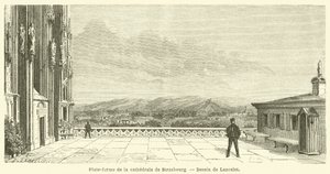 Platform of the Strasbourg Cathedral (engraving) by French School