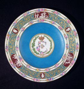 Plate from the service of Empress Catherina II of Russia, Sevres, c.1779