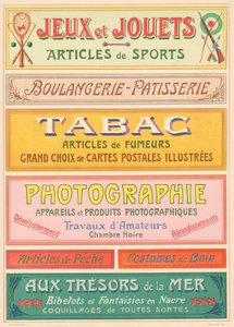 Plate 20: Signage models for Art Nouveau letter painter by French School