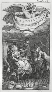 Poem to music by Jean Antoine de Baif (1532-89) (engraving)
