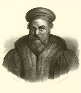 Polidoro da Caravaggio, Portrait (engraving) by French School