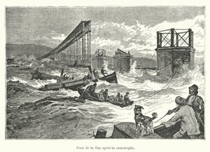 Tay Bridge after the Disaster by French School