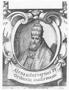 Pope Alexander III (engraving) by French School