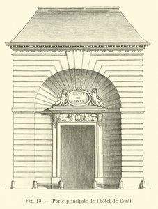 Main gate of the Hotel de Conti by French School