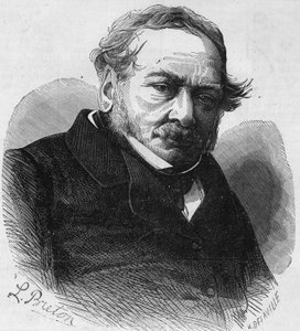 Portrait of Paul de Kock (1793-1871), French novelist and playwright. Engraving in "Le Monde Illustre" n°601 of 17 October 1868. by French School